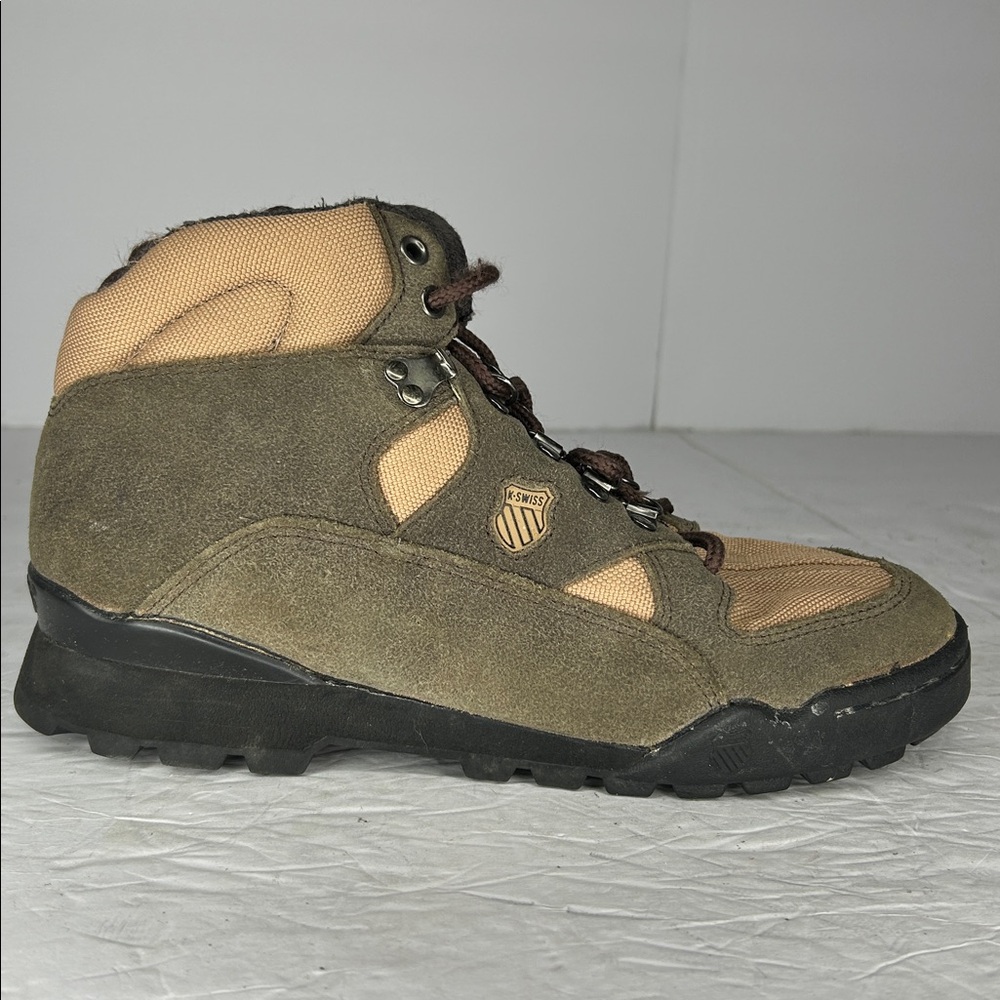 K-Swiss Olive and Tan Hiking Boots